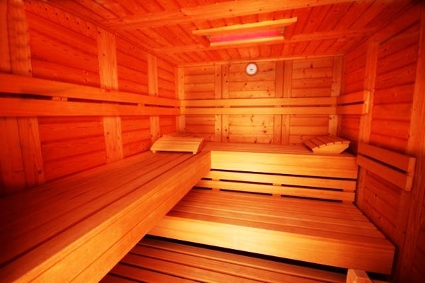 Cozy sauna with a lot of space