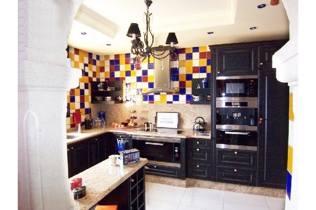 The unique designed kitchen
