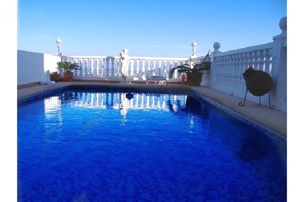 The luxurious pool with great views