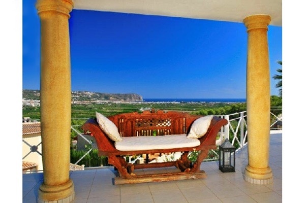 The magnificent terrace with breathtaking views to the sea