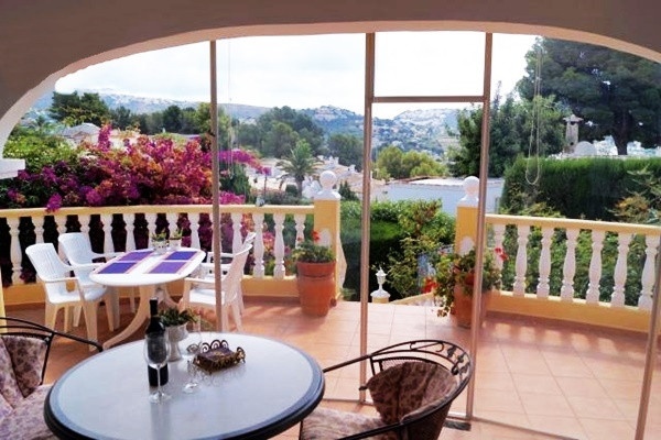 The paradise-like terrace with imposing views to the gorgeous nature of Moraira